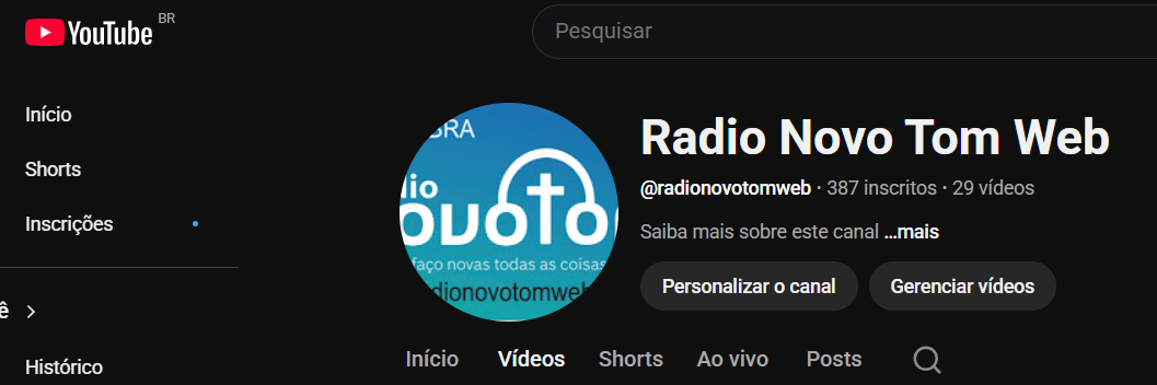 Assista nosso canal no YouTube